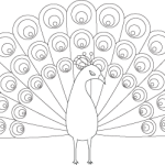 Pretty Peacock Coloring Page