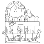 Spring Flowers and Butterflies Coloring Sheets